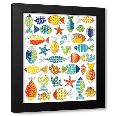 Fish Tale IV Black Modern Wood Framed Art Print by Green, Nancy