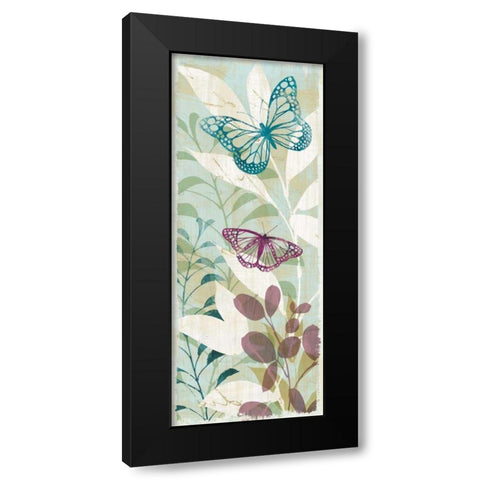 Fluttering Panel II Black Modern Wood Framed Art Print by Wild Apple Portfolio
