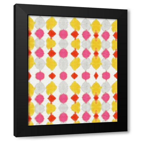 Watermark Yellow Pink I Black Modern Wood Framed Art Print with Double Matting by Green, Nancy