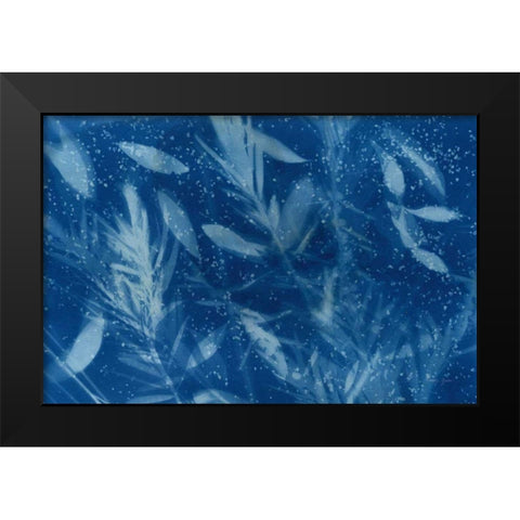 Cyanotype Tropical VII Black Modern Wood Framed Art Print by Green, Nancy