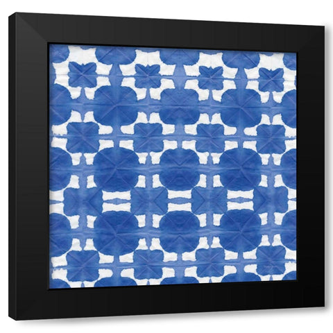 Aquarelle Blue II Black Modern Wood Framed Art Print with Double Matting by Green, Nancy