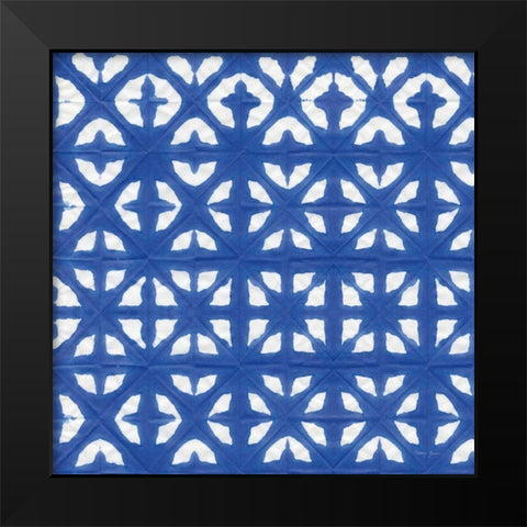 Aquarelle Blue V Black Modern Wood Framed Art Print by Green, Nancy