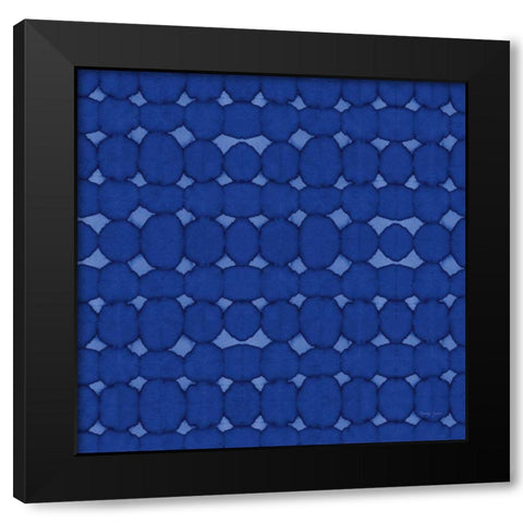Aquarelle Blue XIII Black Modern Wood Framed Art Print with Double Matting by Green, Nancy