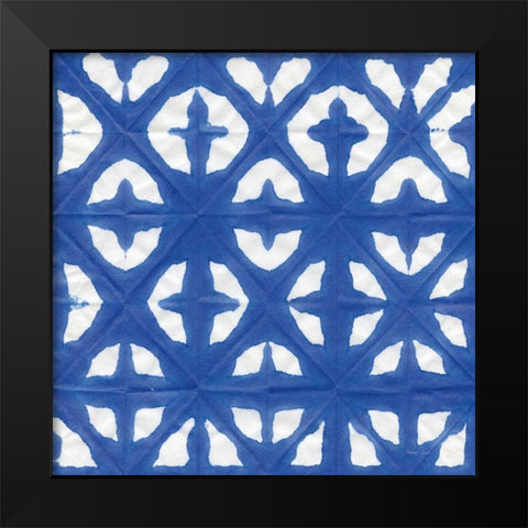 Aquarelle Blue Square V Black Modern Wood Framed Art Print by Green, Nancy