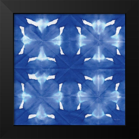 Aquarelle Blue Square VI Black Modern Wood Framed Art Print by Green, Nancy