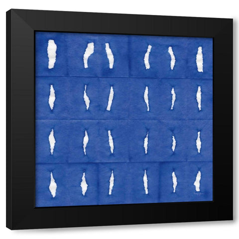 Aquarelle Blue Square VII Black Modern Wood Framed Art Print by Green, Nancy