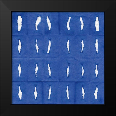 Aquarelle Blue Square VII Black Modern Wood Framed Art Print by Green, Nancy