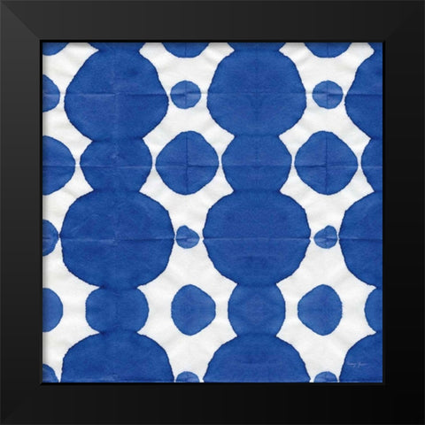 Aquarelle Blue Square IX Black Modern Wood Framed Art Print by Green, Nancy
