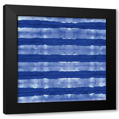 Aquarelle Blue Square XII Black Modern Wood Framed Art Print by Green, Nancy