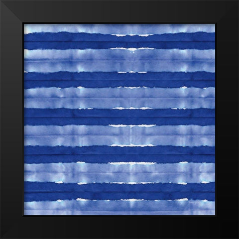 Aquarelle Blue Square XII Black Modern Wood Framed Art Print by Green, Nancy