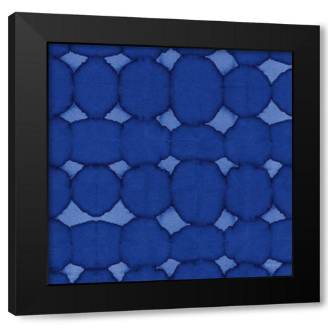 Aquarelle Blue Square XIII Black Modern Wood Framed Art Print with Double Matting by Green, Nancy