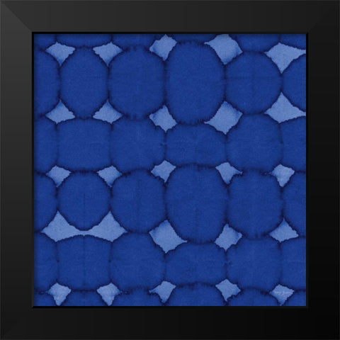 Aquarelle Blue Square XIII Black Modern Wood Framed Art Print by Green, Nancy