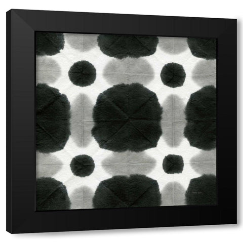 Aquarelle Black and White Square I Black Modern Wood Framed Art Print with Double Matting by Green, Nancy