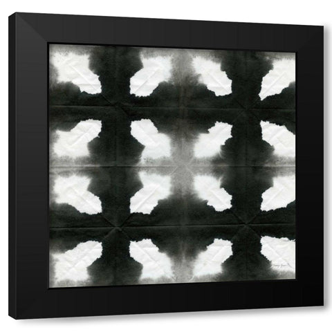 Aquarelle Black and White Square III Black Modern Wood Framed Art Print by Green, Nancy