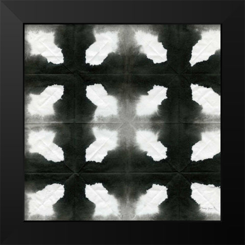 Aquarelle Black and White Square III Black Modern Wood Framed Art Print by Green, Nancy