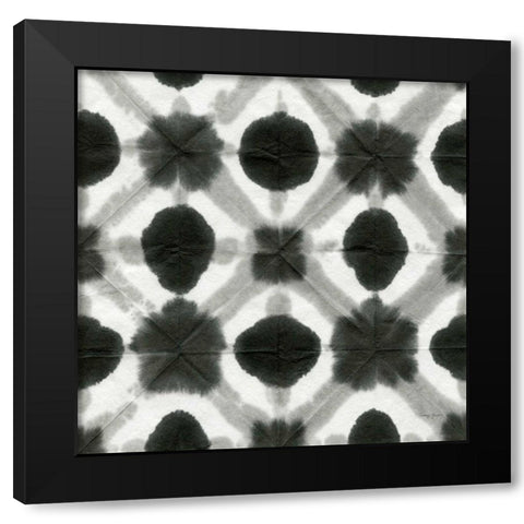 Aquarelle Black and White Square V Black Modern Wood Framed Art Print by Green, Nancy