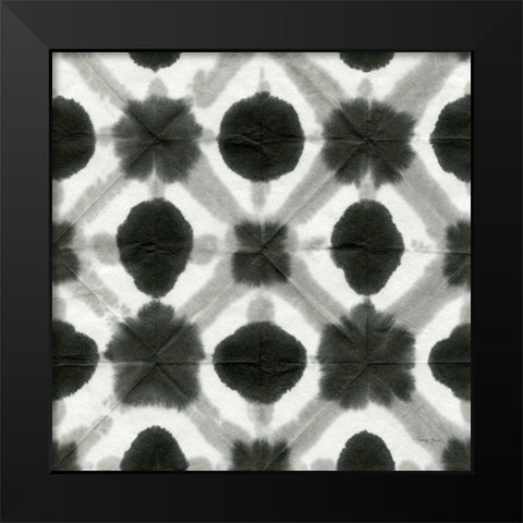 Aquarelle Black and White Square V Black Modern Wood Framed Art Print by Green, Nancy