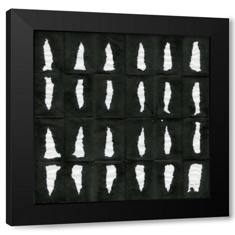 Aquarelle Black and White Square VI Black Modern Wood Framed Art Print by Green, Nancy
