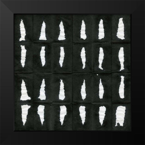 Aquarelle Black and White Square VI Black Modern Wood Framed Art Print by Green, Nancy