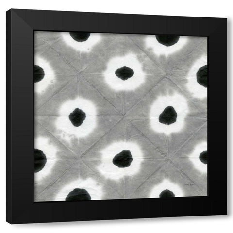 Aquarelle Black and White Square VII Black Modern Wood Framed Art Print by Green, Nancy