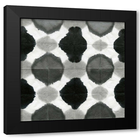 Aquarelle Black and White Square VIII Black Modern Wood Framed Art Print with Double Matting by Green, Nancy