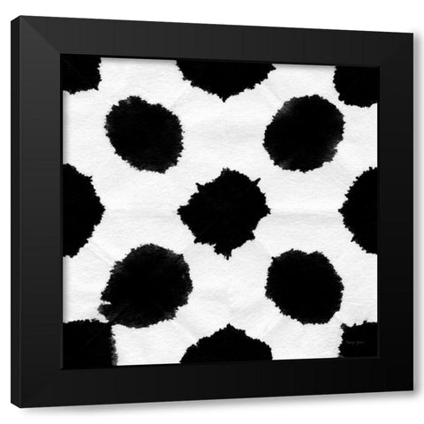 Aquarelle Black and White Square IX Black Modern Wood Framed Art Print by Green, Nancy
