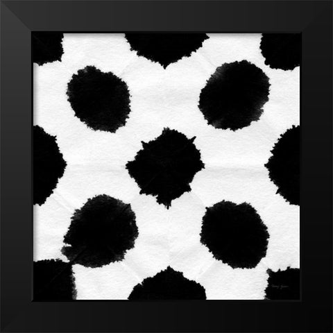 Aquarelle Black and White Square IX Black Modern Wood Framed Art Print by Green, Nancy