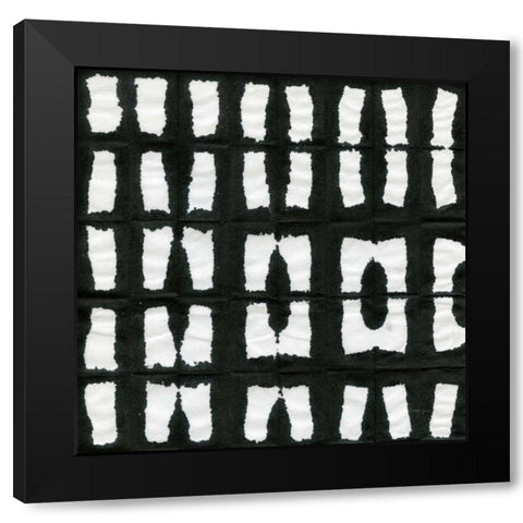 Aquarelle Black and White Square XII Black Modern Wood Framed Art Print by Green, Nancy