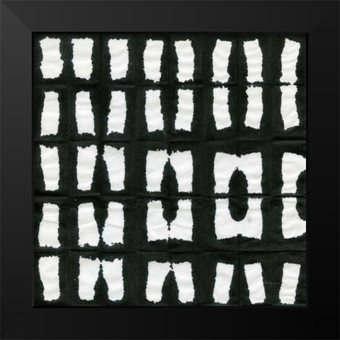 Aquarelle Black and White Square XII Black Modern Wood Framed Art Print by Green, Nancy