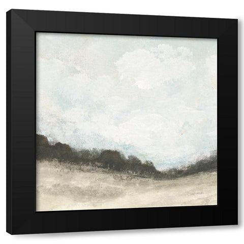 In the Field Square II Neutral Black Modern Wood Framed Art Print with Double Matting by Warrick, Cheryl