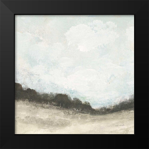 In the Field Square II Neutral Black Modern Wood Framed Art Print by Warrick, Cheryl