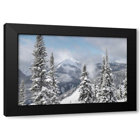 North Cascades in Winter I Black Modern Wood Framed Art Print by Majchrowicz, Alan