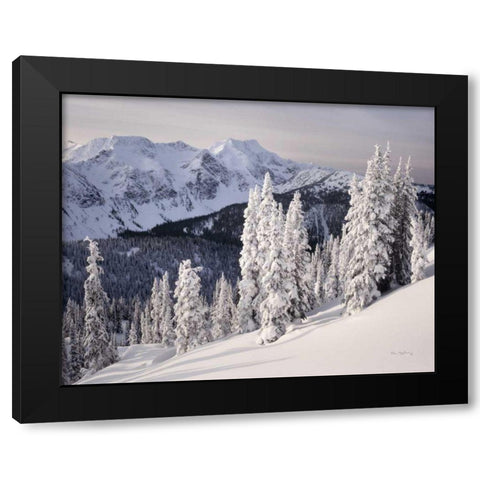 Cariboo Mountains Black Modern Wood Framed Art Print with Double Matting by Majchrowicz, Alan