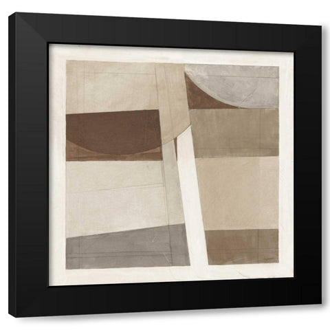 Sunny Side Up Brown Black Modern Wood Framed Art Print with Double Matting by Schick, Mike