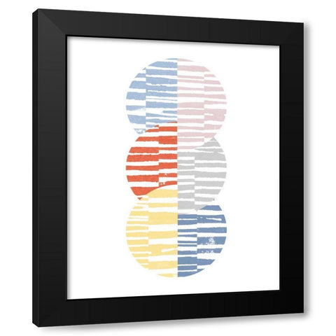 Meditate I Bright Black Modern Wood Framed Art Print with Double Matting by Hershey, Moira