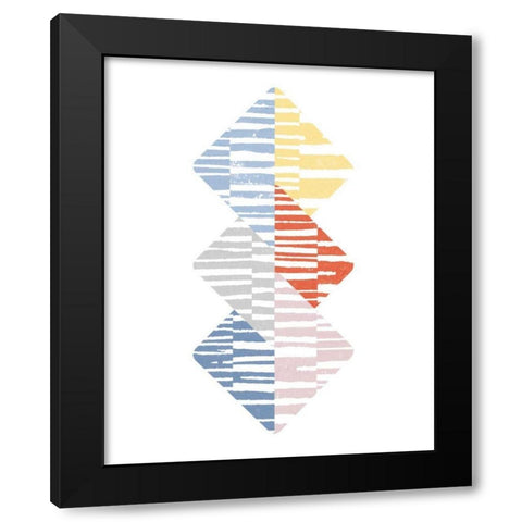 Meditate II Bright Black Modern Wood Framed Art Print with Double Matting by Hershey, Moira