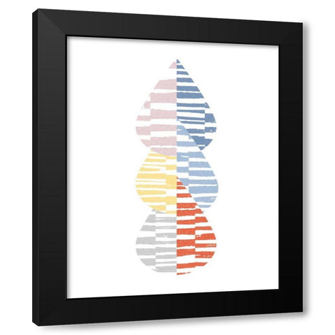 Meditate IV Bright Black Modern Wood Framed Art Print with Double Matting by Hershey, Moira