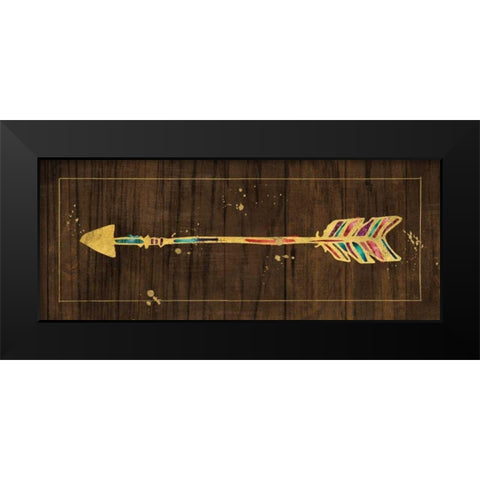 Beautiful Arrows IV on Wood No Words Black Modern Wood Framed Art Print by Pela Studio