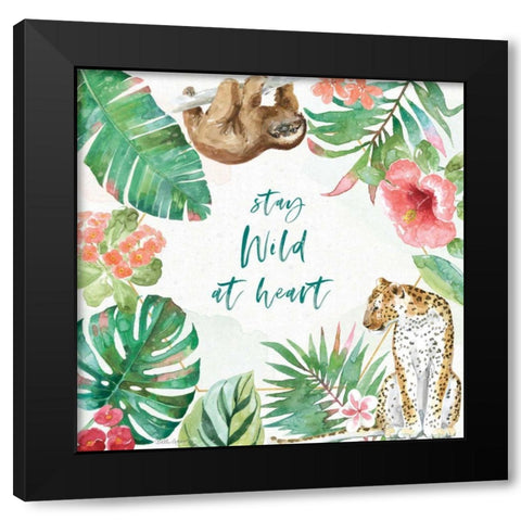 From the Jungle III Black Modern Wood Framed Art Print by Grove, Beth