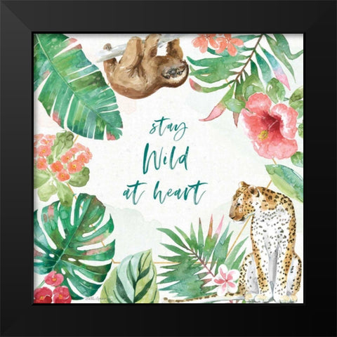 From the Jungle III Black Modern Wood Framed Art Print by Grove, Beth