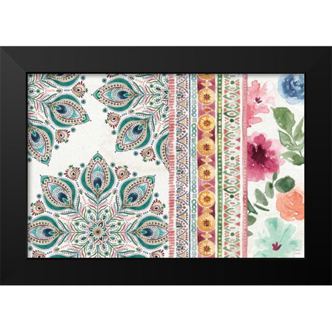 Bohemian Vibes I Black Modern Wood Framed Art Print by June, Dina