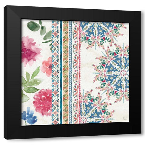 Bohemian Vibes III Black Modern Wood Framed Art Print by June, Dina