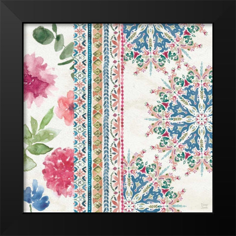 Bohemian Vibes III Black Modern Wood Framed Art Print by June, Dina