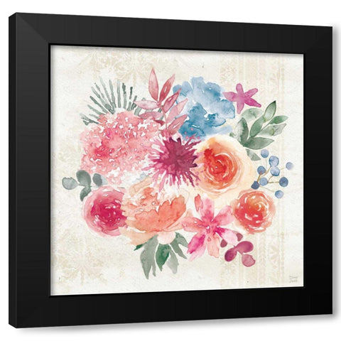 Bohemian Vibes V Black Modern Wood Framed Art Print by June, Dina