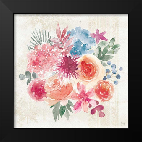 Bohemian Vibes V Black Modern Wood Framed Art Print by June, Dina