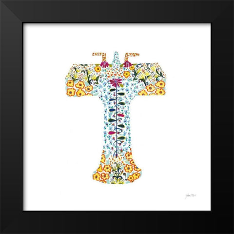 Flower Garden Sink Black Modern Wood Framed Art Print by Davis, Joan E.