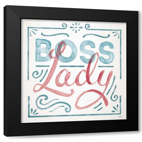 Boss Lady I Black Modern Wood Framed Art Print by Penner, Janelle