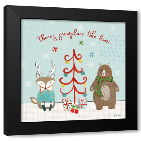 Neighborhood Holiday III Black Modern Wood Framed Art Print by Zaman, Farida