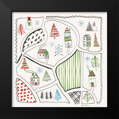 Neighborhood Holiday VI Black Modern Wood Framed Art Print by Zaman, Farida