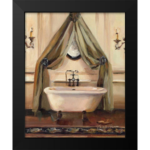 Classical Bath II - Wag Black Modern Wood Framed Art Print by Hageman, Marilyn